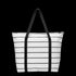 Pinstripe Zipper Tote