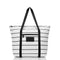 Pinstripe Zipper Tote
